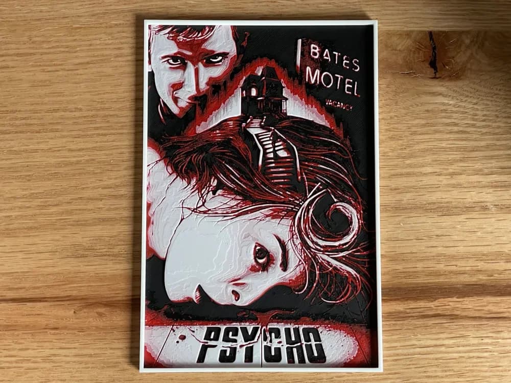 Psycho (1960) Hueforge Movie Poster Psycho (1960) Hueforge Movie Poster