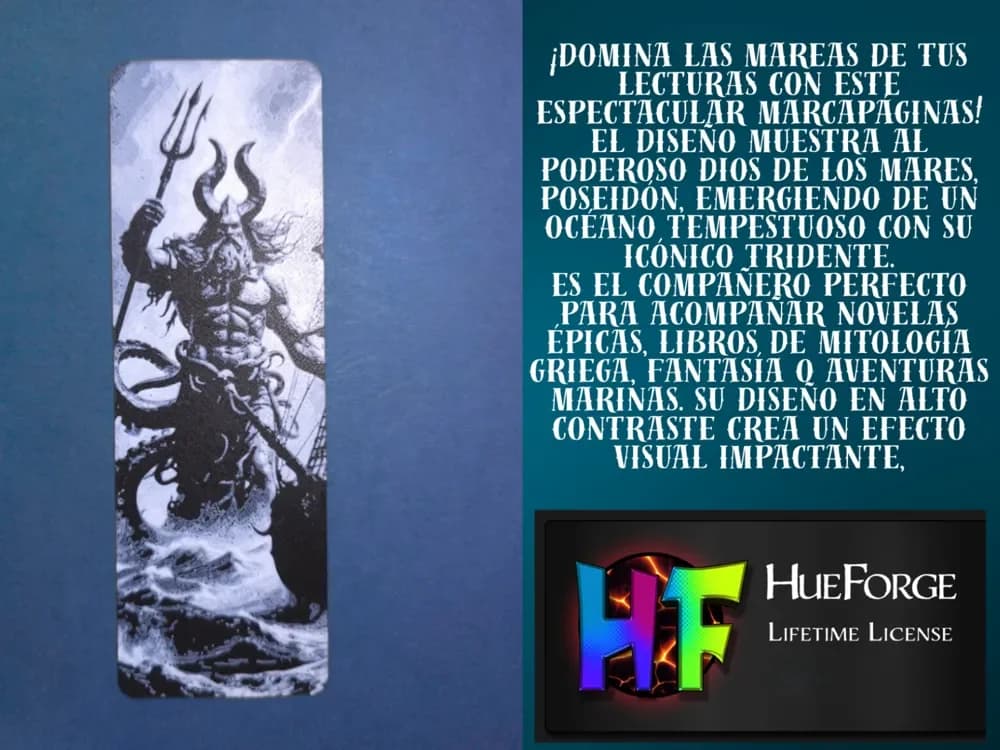 Bookmark Poseidon v3 by FYTY112 HueForge model: Bookmark Poseidon v3 by FYTY112