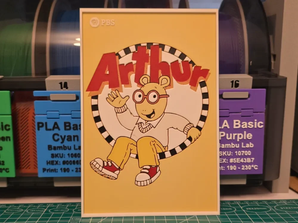 Arthur Poster - Hueforge Art by Lumpy3D HueForge model: Arthur Poster - Hueforge Art by Lumpy3D