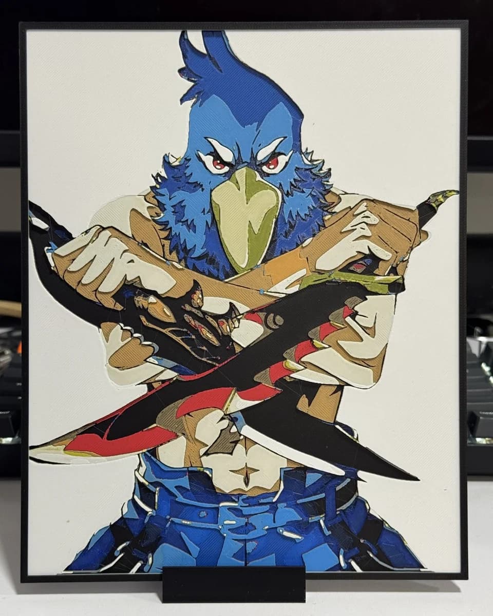 HueForge model: Sunraku - Shangri-La Frontiers by Strata Prints