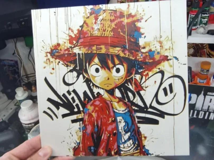 One Piece Hueforge - Luffy Street Art by Dakiren HueForge model: One Piece Hueforge - Luffy Street Art by Dakiren