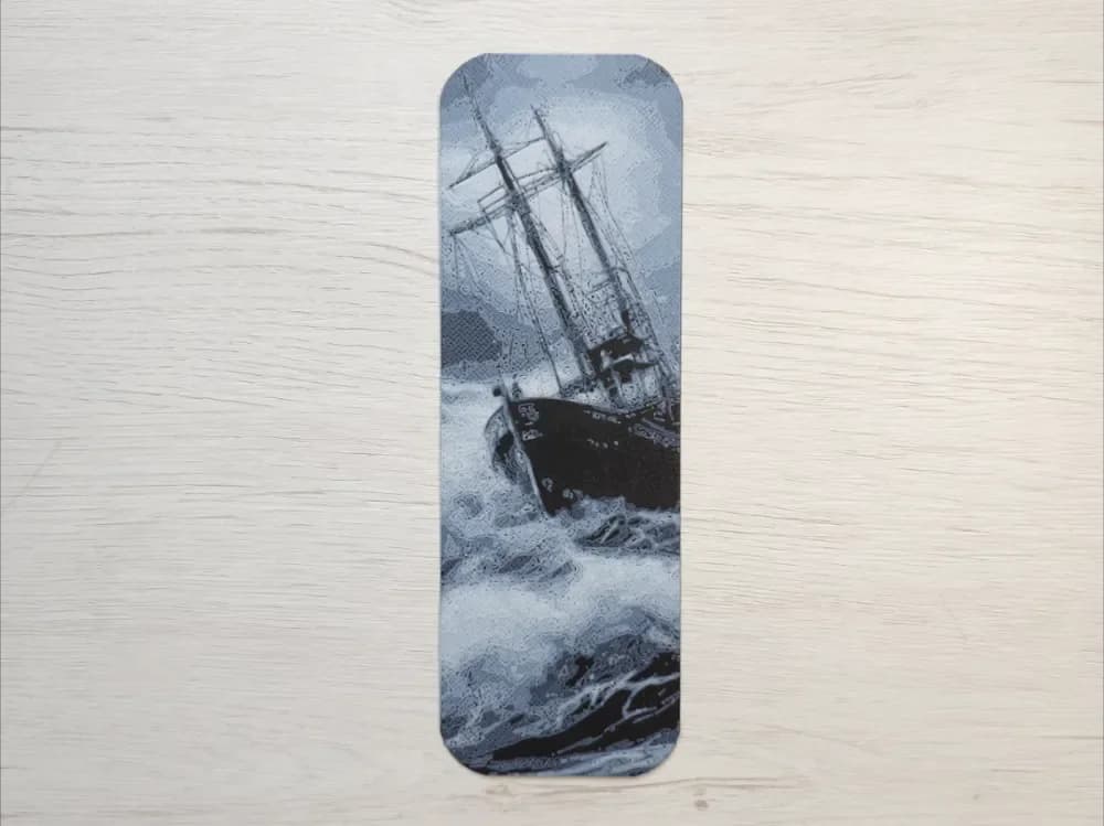 Boat Waves Bookmark by Atrus Design HueForge model: Boat Waves Bookmark by Atrus Design