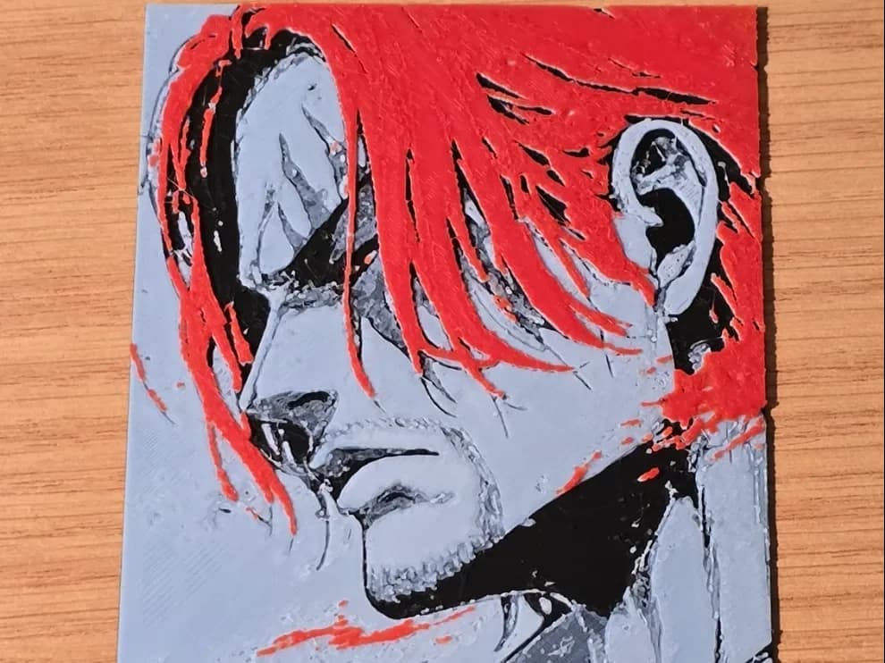 Hueforge - One Piece - Shanks 1 by FxD | Function-X-Design HueForge model: Hueforge - One Piece - Shanks 1 by FxD | Function-X-Design