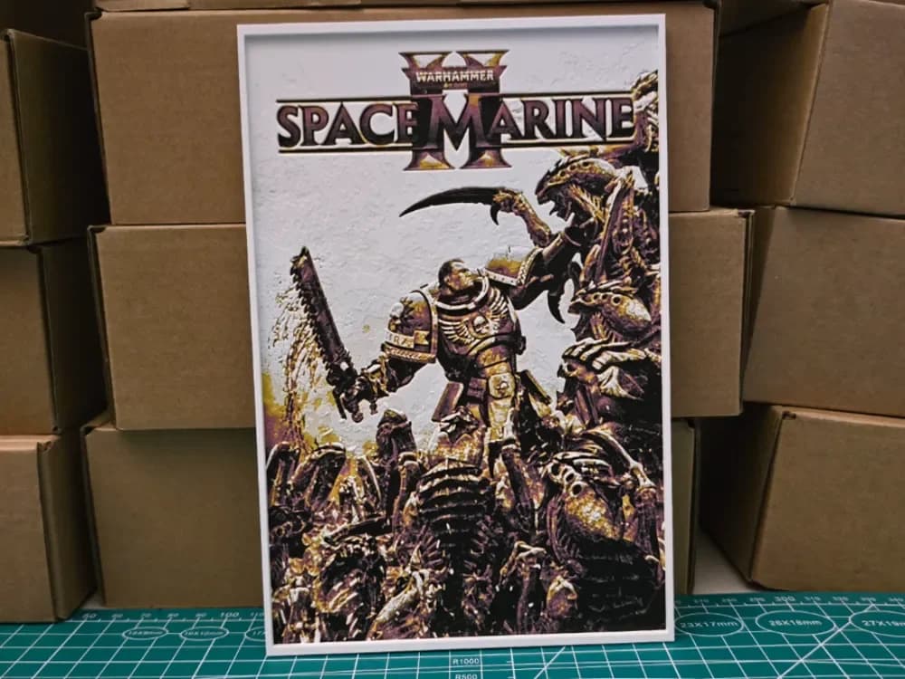 Warhammer 40,000 Space Marine II Poster - Hueforge by Lumpy3D HueForge model: Warhammer 40,000 Space Marine II Poster - Hueforge by Lumpy3D