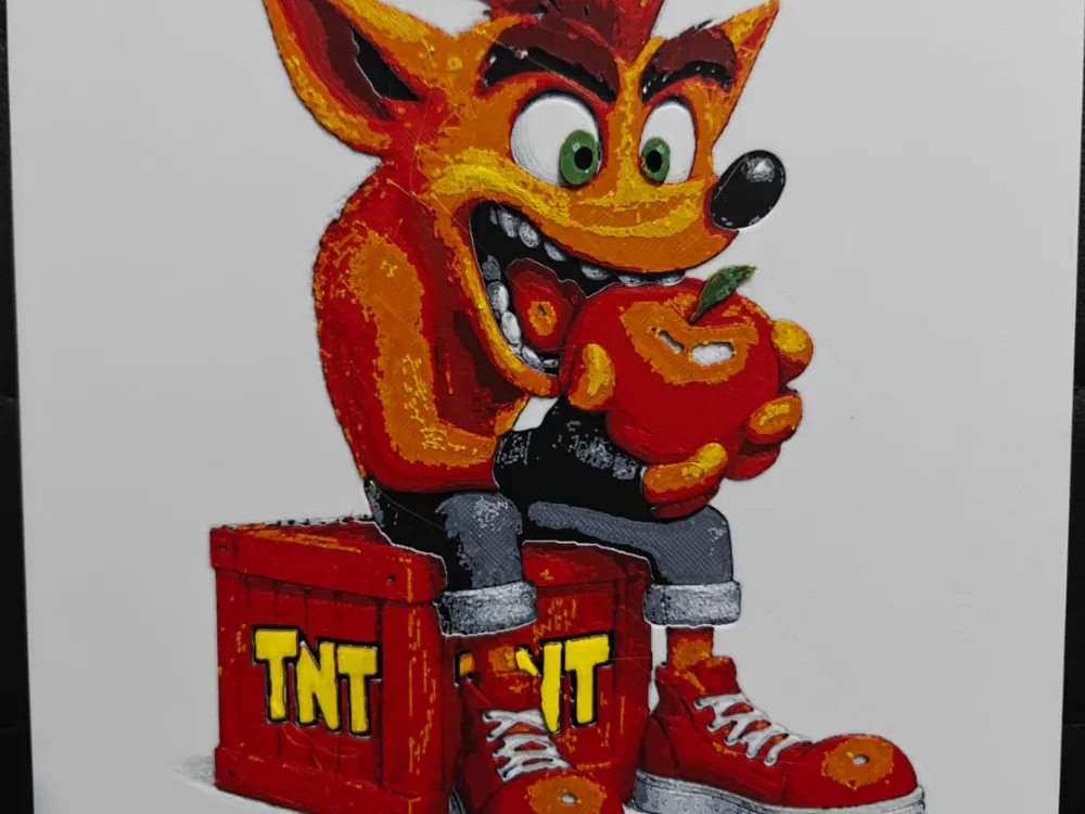 Crash Bandicoot by TheHueforgeLady HueForge model: Crash Bandicoot by TheHueforgeLady