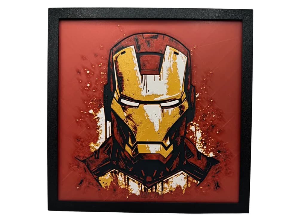 HueForge model: Iron Man Helmet - Marvel Hueforge by Canadian Gamer