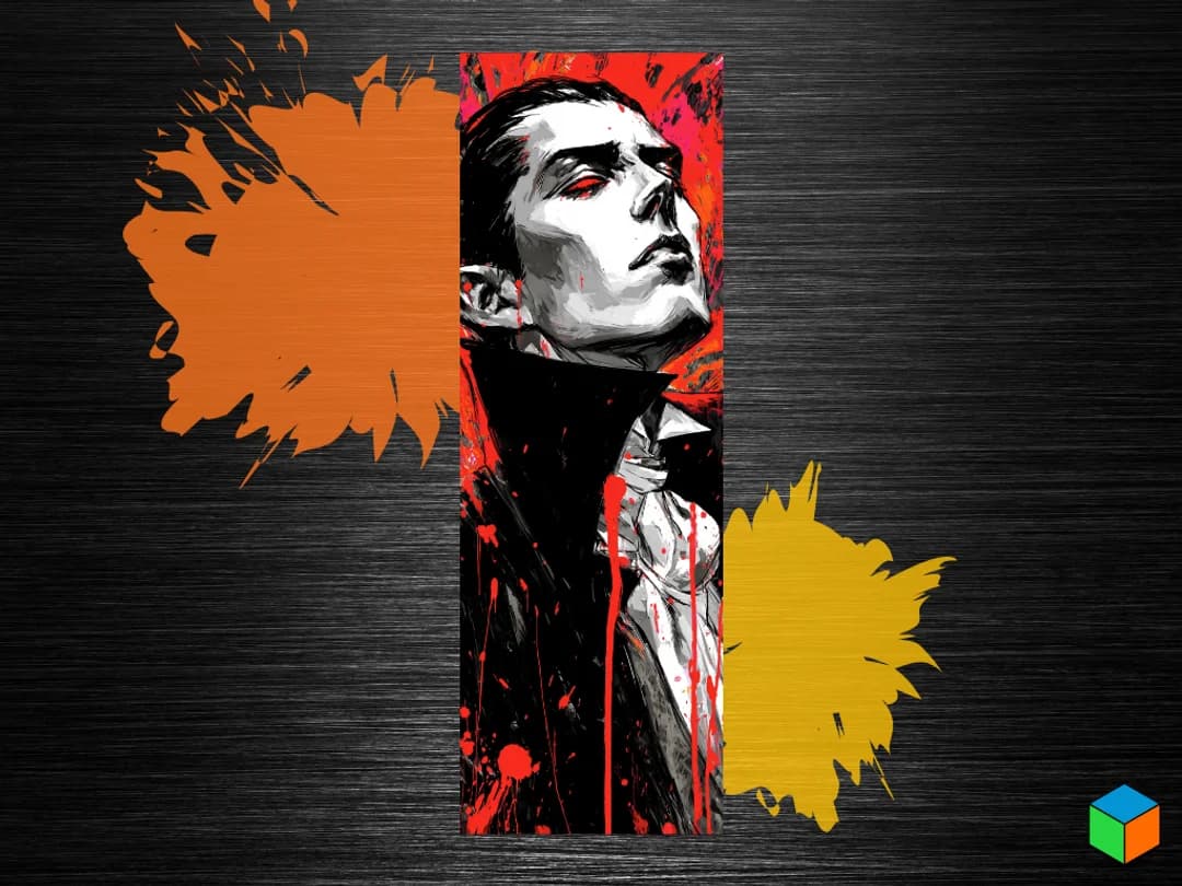 🩸 New Drop — Dracula Bookmark 🩸 by 3D Prints By Vic HueForge model: 🩸 New Drop — Dracula Bookmark 🩸 by 3D Prints By Vic