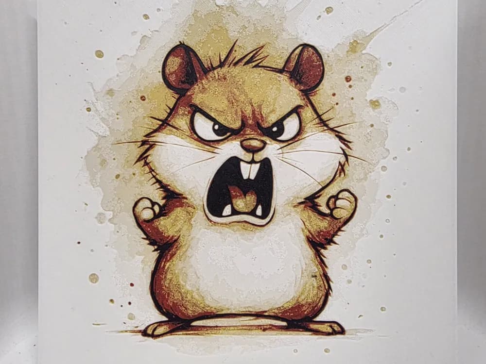 Angry Hamster Hueforge by Morganja HueForge model: Angry Hamster Hueforge by Morganja