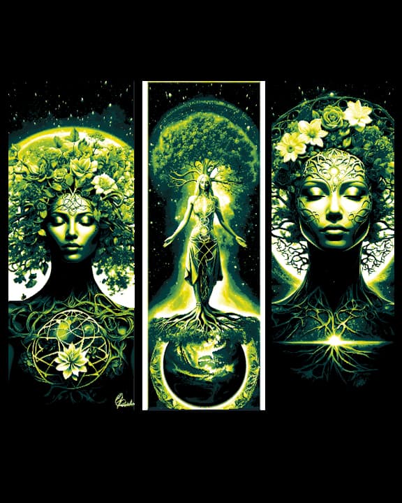 Set of 3 Bookmarks depicting Mother Earth as a Living Tree with energy into the World by BooneCo3d HueForge model: Set of 3 Bookmarks depicting Mother Earth as a Living Tree with energy into the World by BooneCo3d