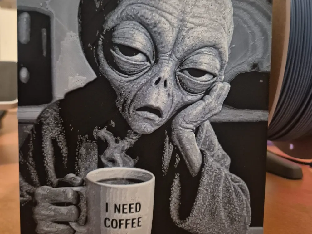 alien coffee by Buntsta HueForge model: alien coffee by Buntsta