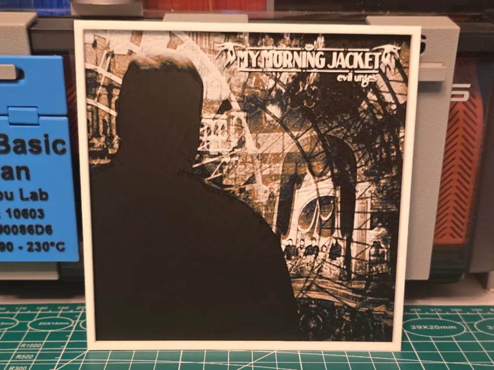 My Morning Jacket "Evil Urges" Album - Hueforge by Lumpy3D HueForge model: My Morning Jacket "Evil Urges" Album - Hueforge by Lumpy3D