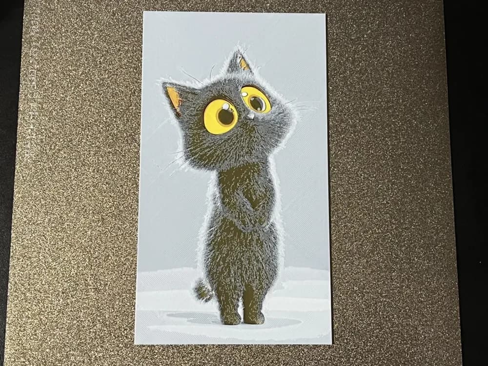 Cat Chilly in the Snow Hueforge by FantasyZ HueForge model: Cat Chilly in the Snow Hueforge by FantasyZ