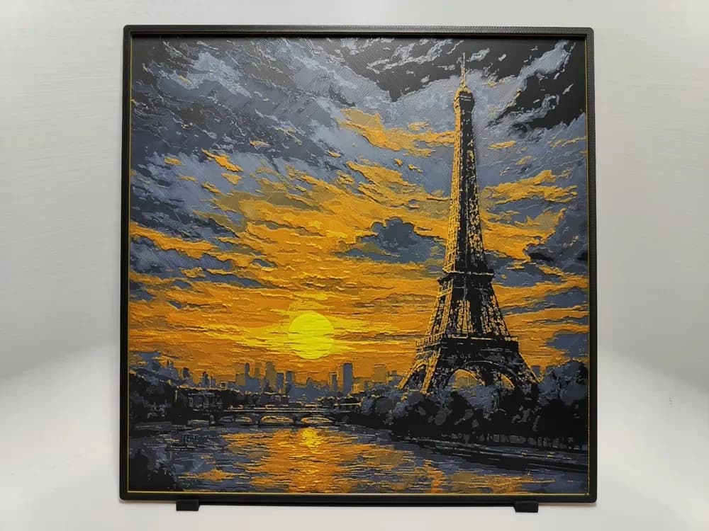 Eifel Tower sunset - Hueforge by BeaN HueForge model: Eifel Tower sunset - Hueforge by BeaN