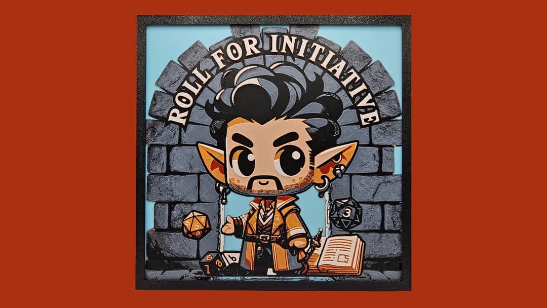 Dungeon Master: Roll for Initiative by BusyKikiBee HueForge model: Dungeon Master: Roll for Initiative by BusyKikiBee