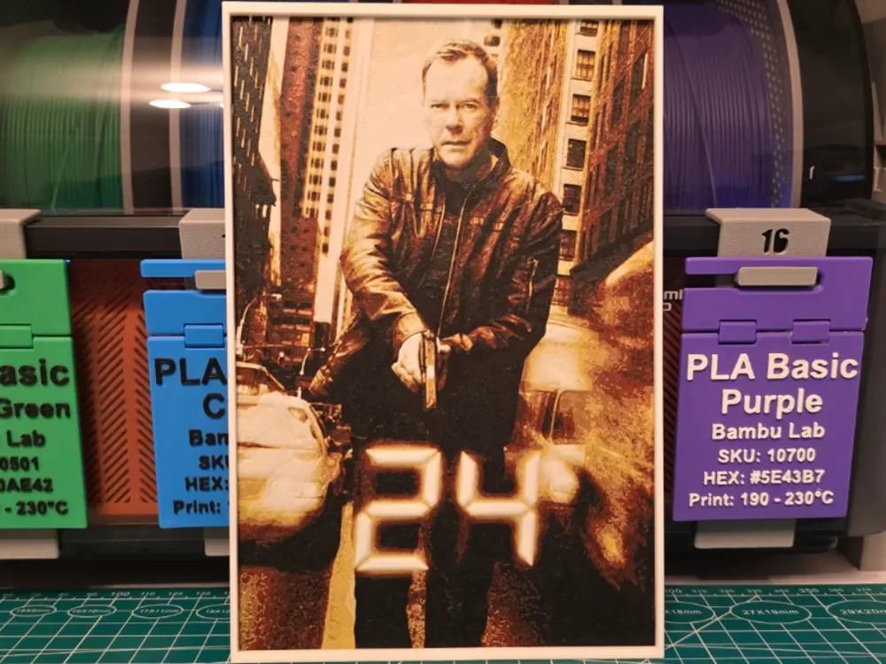 HueForge model: 24 Poster - Hueforge Art by Lumpy3D