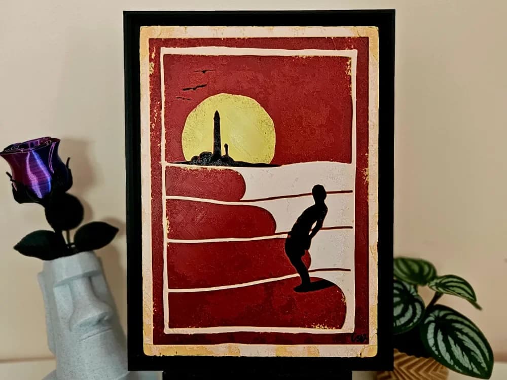 Endless Summer - Filament Painting Poster by C3D HueForge model: Endless Summer - Filament Painting Poster by C3D