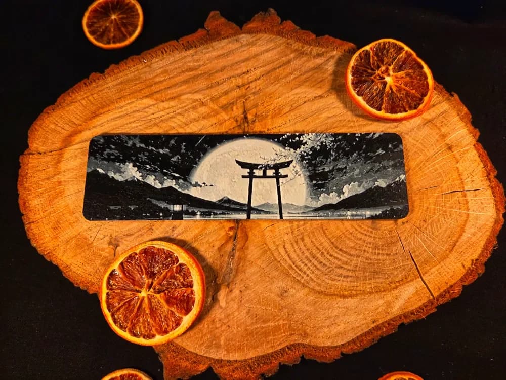 Japanese sunset 2, vertical bookmark - hueforge by EternalDesigns3D HueForge model: Japanese sunset 2, vertical bookmark - hueforge by EternalDesigns3D