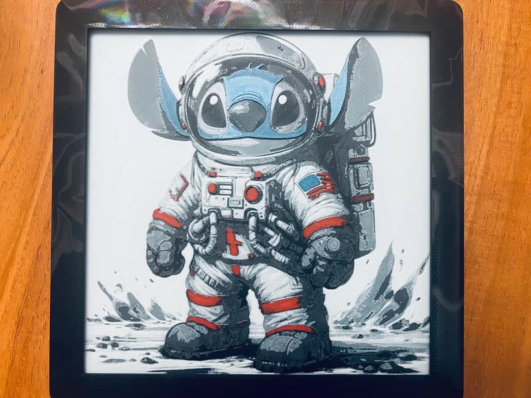 Stitch Dressed as an Astronaut by JustBe 3D Printing HueForge model: Stitch Dressed as an Astronaut by JustBe 3D Printing