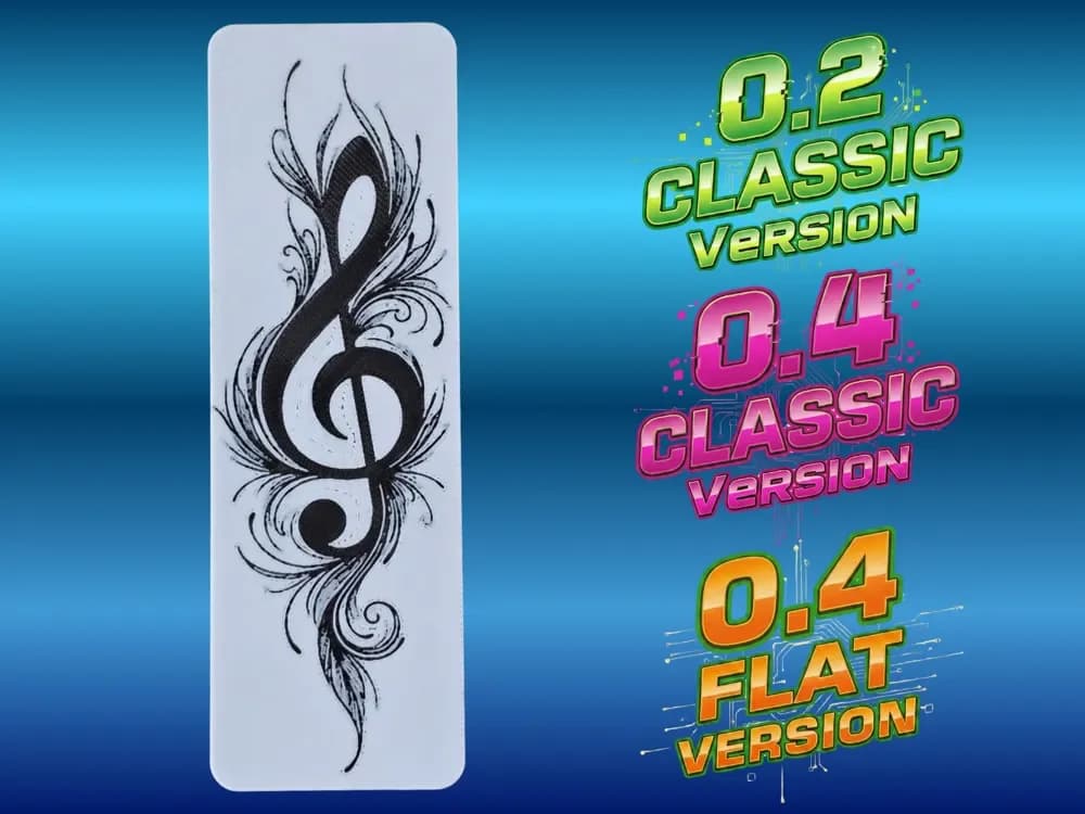 Music Bookmark by Atrus Design HueForge model: Music Bookmark by Atrus Design