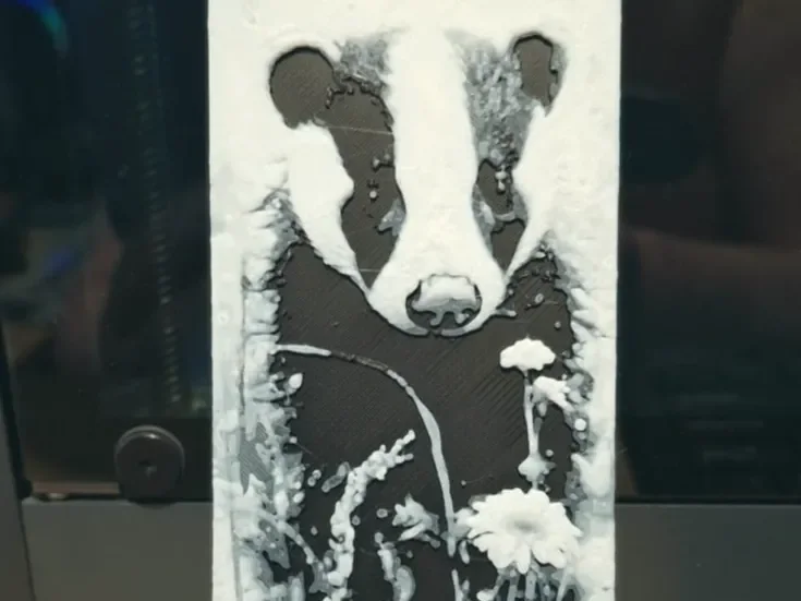 Black and white Badger Bookmark - Just 2 colours Black and white Badger Bookmark - Just 2 colours