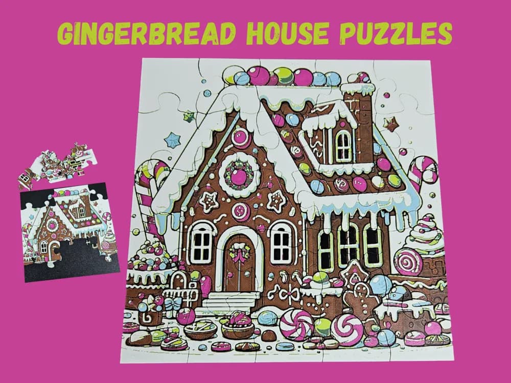 Puzzle - Gingerbread House by BusyKikiBee HueForge model: Puzzle - Gingerbread House by BusyKikiBee