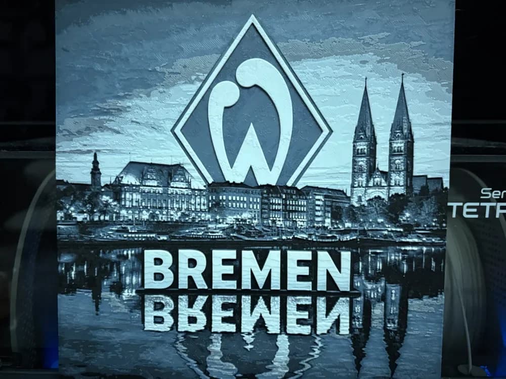 SV Werder Bremen Skyline Hueforge SV Werder Bremen Skyline Hueforge