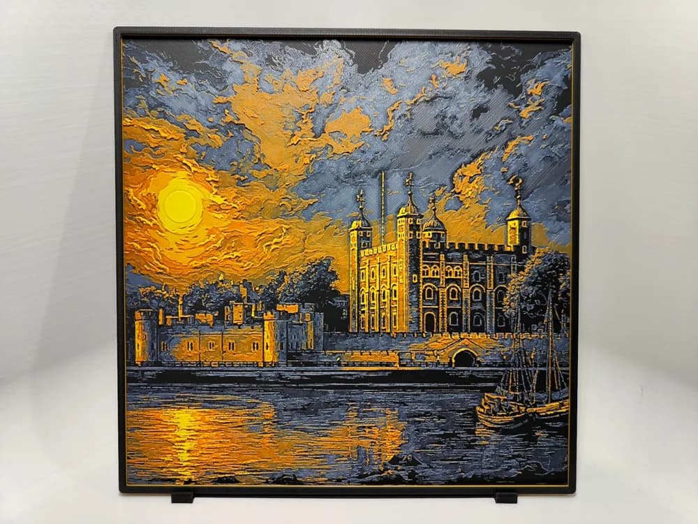 Tower of London Sunset - Hueforge by BeaN HueForge model: Tower of London Sunset - Hueforge by BeaN