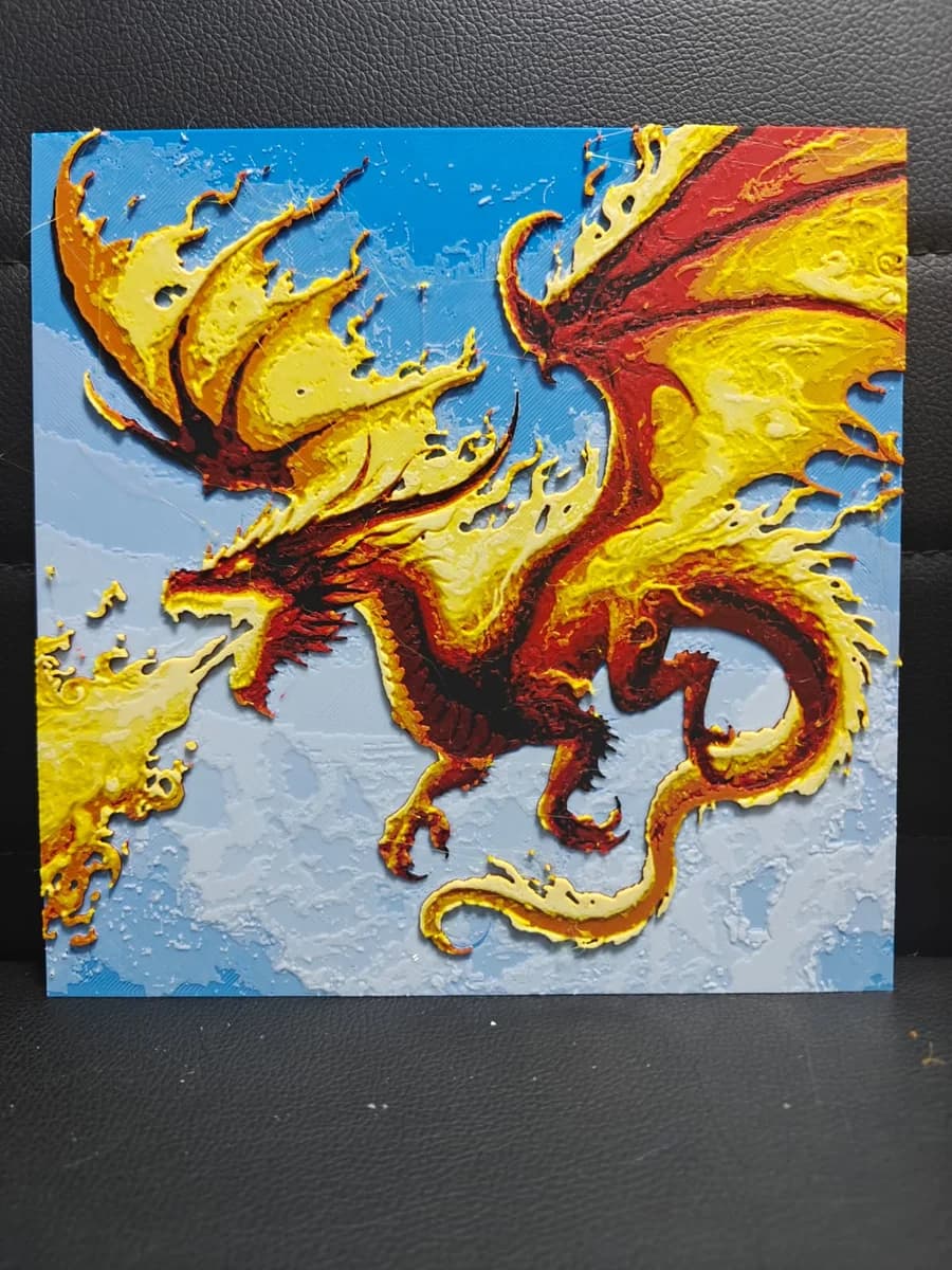 Fire Dragon by TheHueforgeLady HueForge model: Fire Dragon by TheHueforgeLady