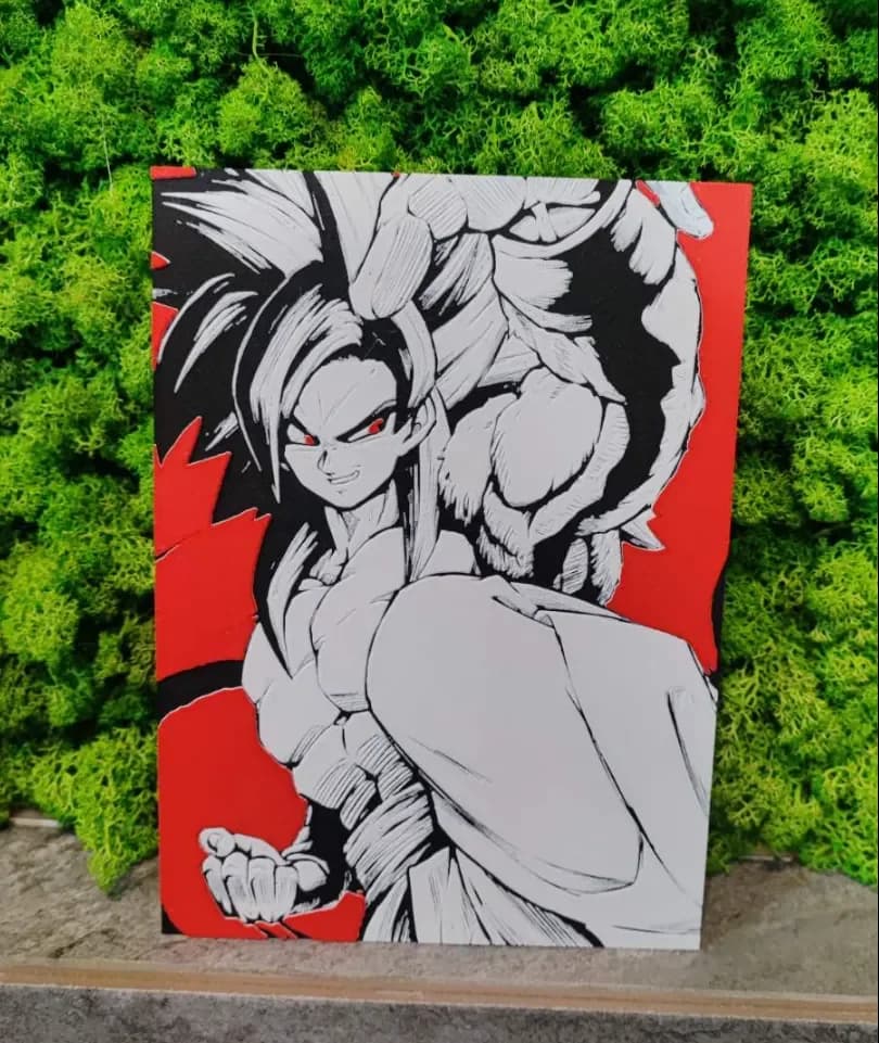 Goku 4 (custom Colour) by Garuda3D HueForge model: Goku 4 (custom Colour) by Garuda3D