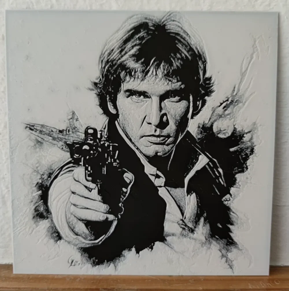 Hueforge Han Solo by Litolunar HueForge model: Hueforge Han Solo by Litolunar