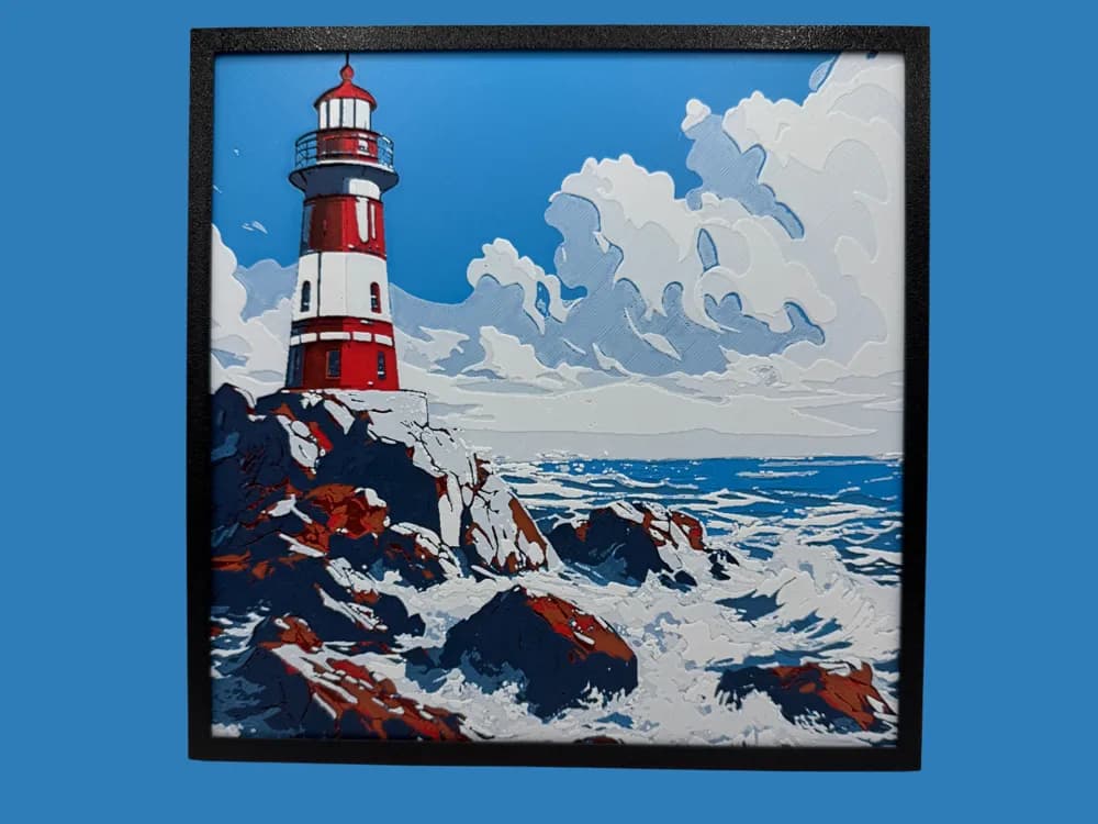 Lighthouse on the Ocean by Canadian Gamer HueForge model: Lighthouse on the Ocean by Canadian Gamer