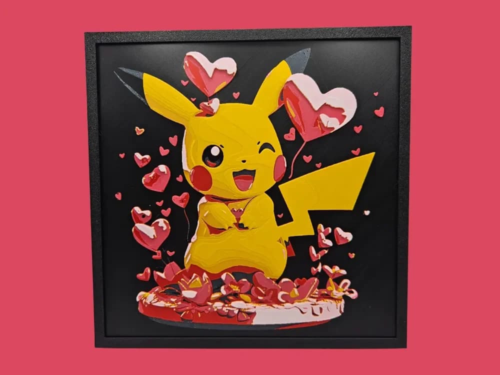 I Pikachoose You! (Pikachu Pokemon Hueforge) by BusyKikiBee HueForge model: I Pikachoose You! (Pikachu Pokemon Hueforge) by BusyKikiBee