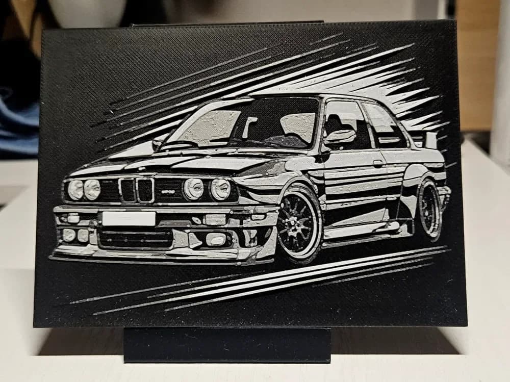 BMW M3 E30 by Mano's 3d_Art HueForge model: BMW M3 E30 by Mano's 3d_Art