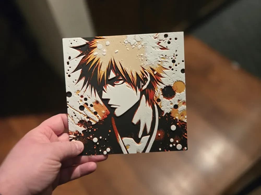 Graffiti Ichigo Hueforge by 3Ree Printing HueForge model: Graffiti Ichigo Hueforge by 3Ree Printing