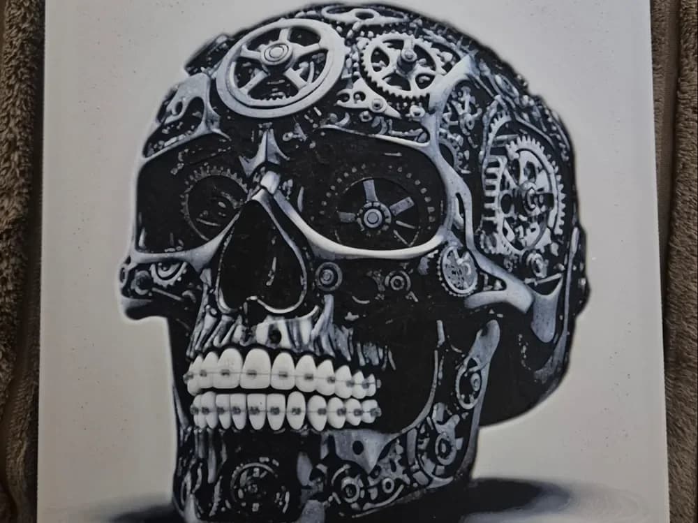 mechanical skull 2 hueforge by Buntsta HueForge model: mechanical skull 2 hueforge by Buntsta