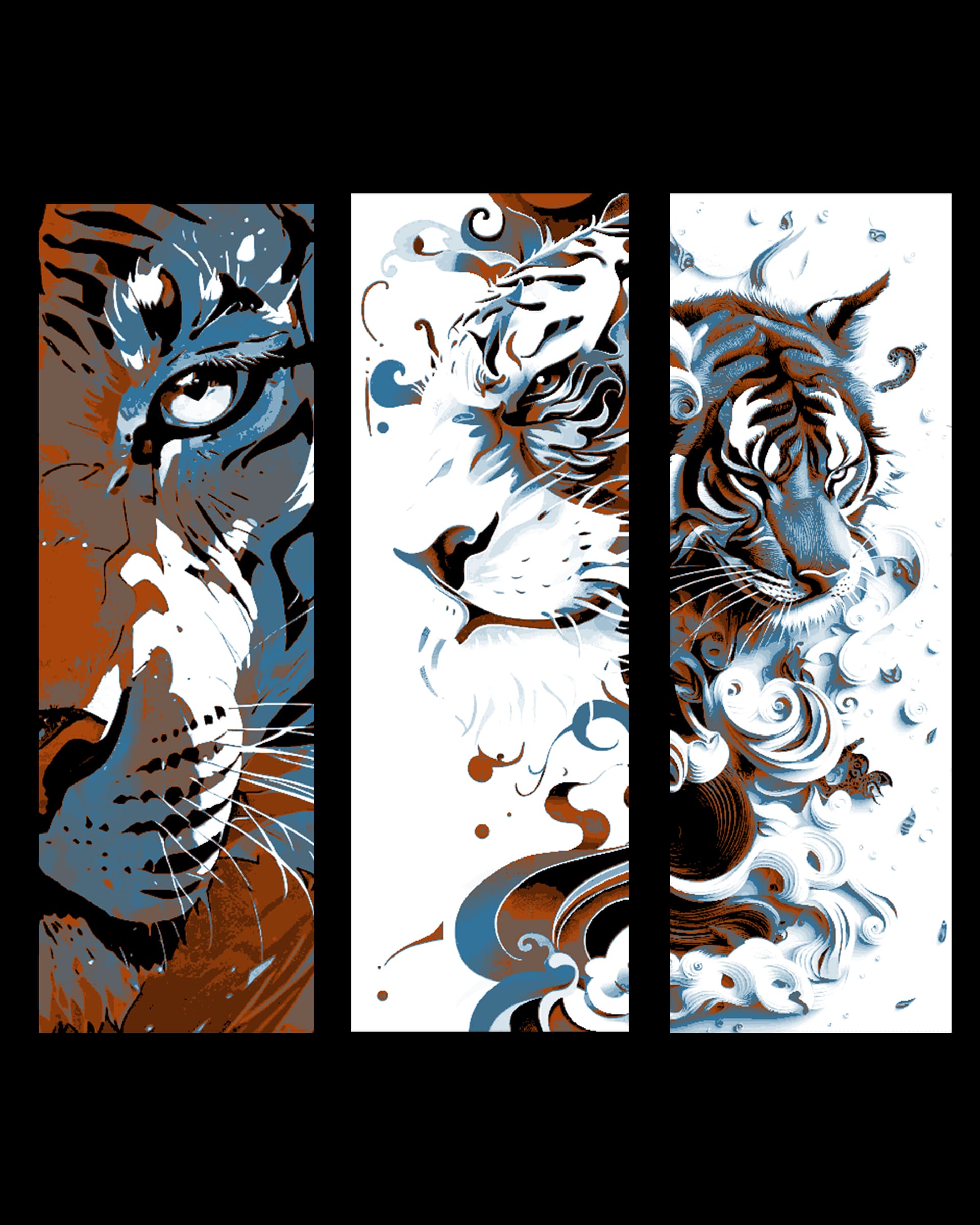 the artists view of the mighty Tiger - Set of bookmarks by BooneCo3d HueForge model: the artists view of the mighty Tiger - Set of bookmarks by BooneCo3d