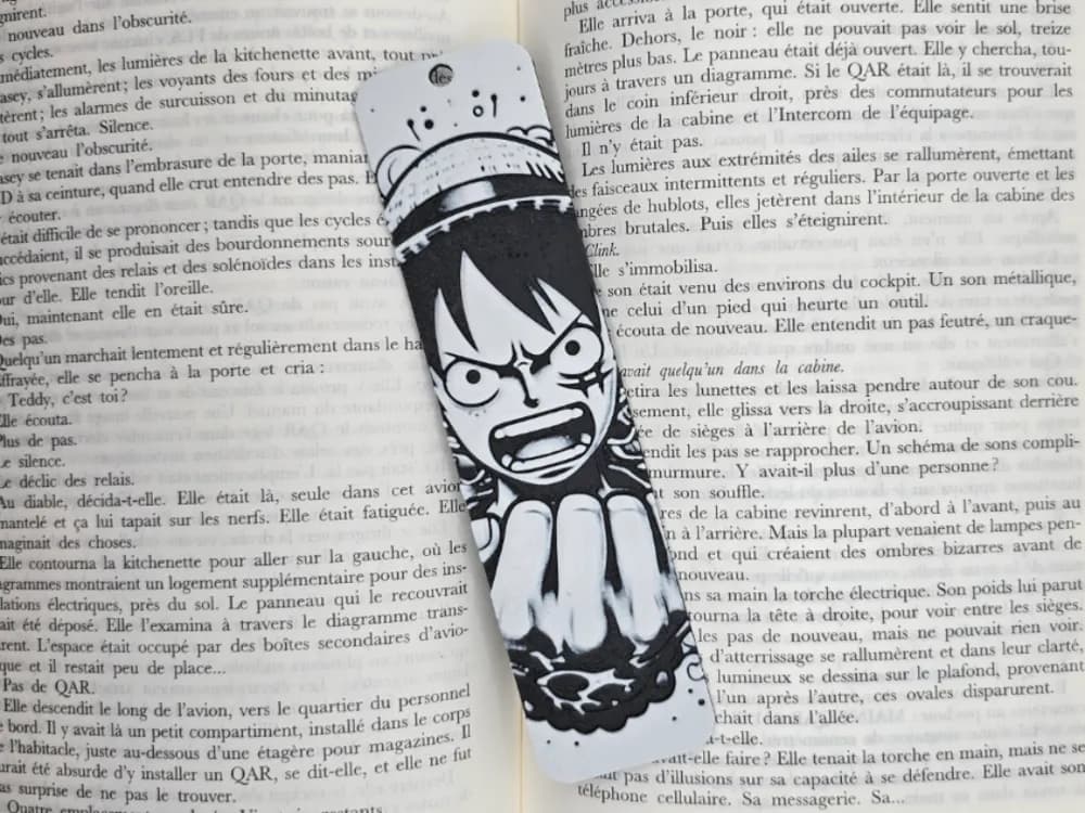 Bookmark Luffy One Piece by Kactus Fpv HueForge model: Bookmark Luffy One Piece by Kactus Fpv