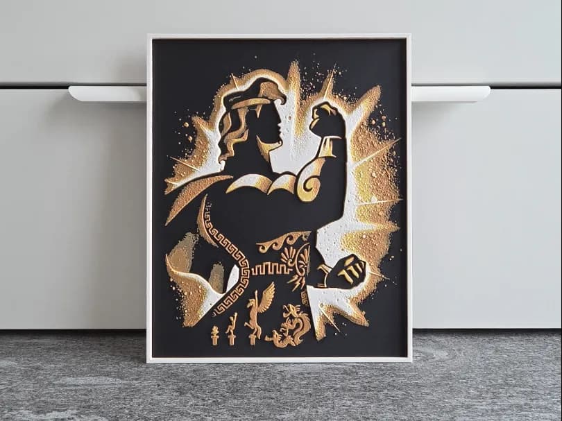 Disney Hercules Hueforge by RIVY3Dprint HueForge model: Disney Hercules Hueforge by RIVY3Dprint