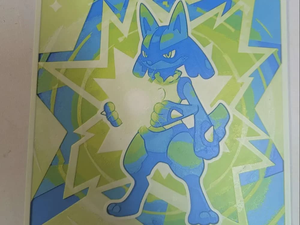 hueforge Lucario v2 by ZombiePaint3D HueForge model: hueforge Lucario v2 by ZombiePaint3D