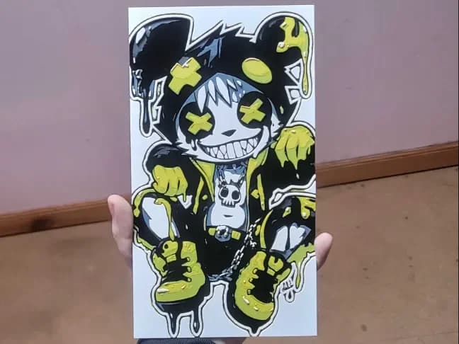 Toxic Teddy by Poly3D HueForge model: Toxic Teddy by Poly3D