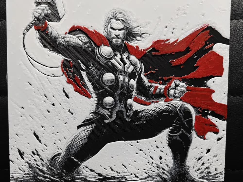 HueForge model: Thor by TheHueforgeLady