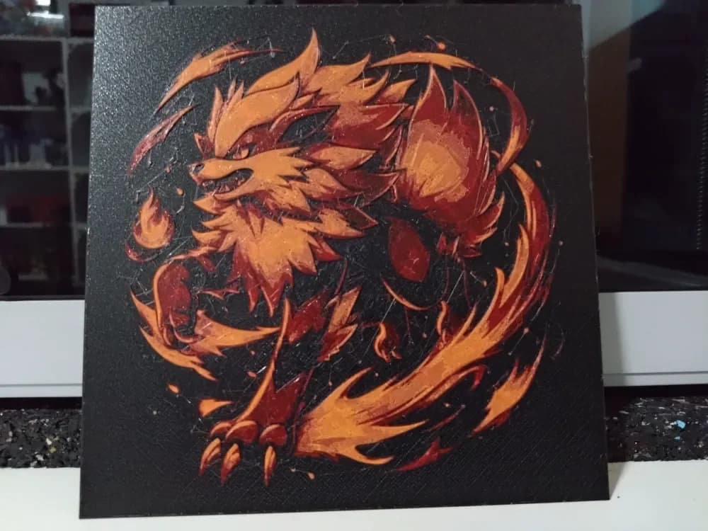 Pokemon Arcanine (HueForge) by Asgar3D HueForge model: Pokemon Arcanine (HueForge) by Asgar3D