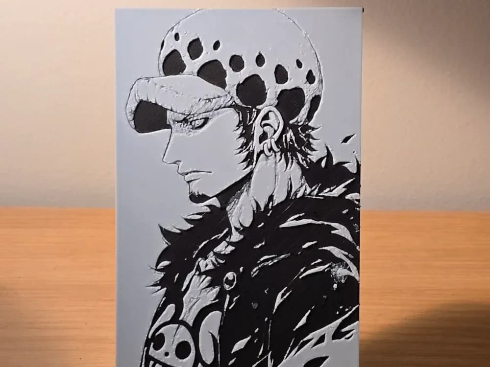 Hueforge - One Piece - Trafalgar D. Law 2 by FxD | Function-X-Design HueForge model: Hueforge - One Piece - Trafalgar D. Law 2 by FxD | Function-X-Design
