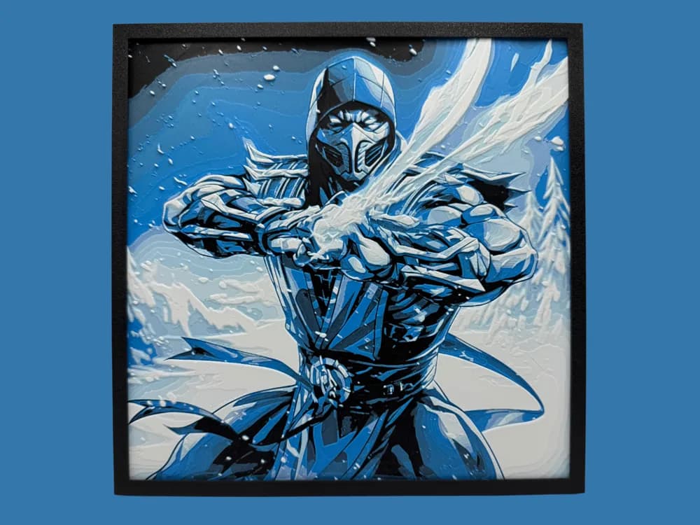 HueForge model: Sub Zero - Mortal Kombat by Canadian Gamer