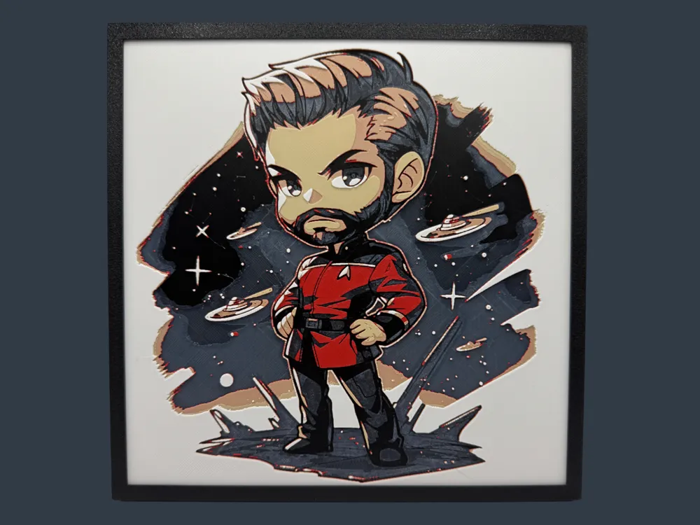 HueForge model: William Riker - Chibi Edition by Canadian Gamer