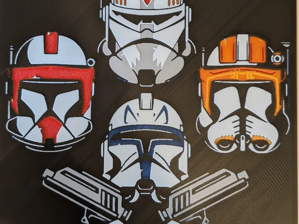 Clone Troopers by S0und_Lab HueForge model: Clone Troopers by S0und_Lab