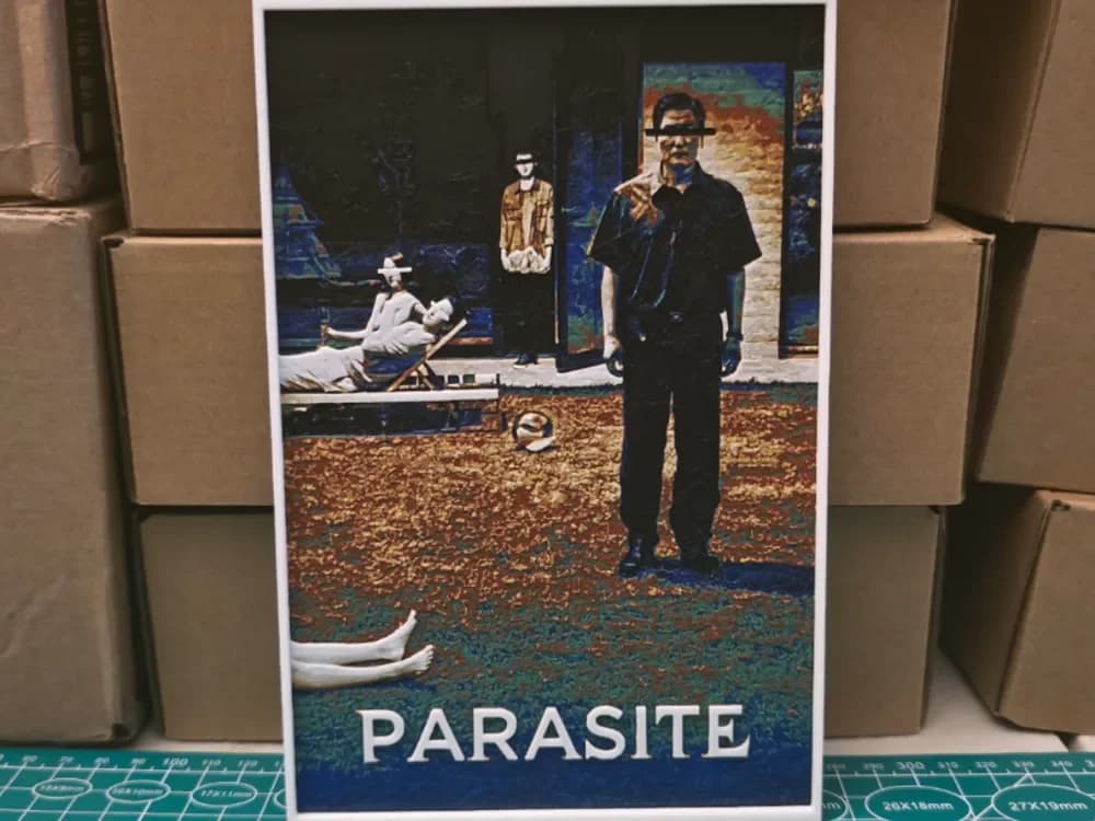Parasite Movie Poster - Hueforge Art by Lumpy3D HueForge model: Parasite Movie Poster - Hueforge Art by Lumpy3D