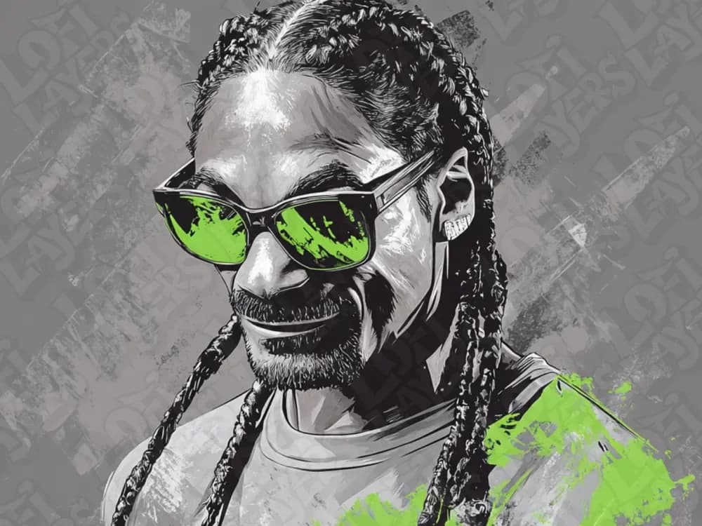 Snoop Dogg Hueforge by LoFi Layers HueForge model: Snoop Dogg Hueforge by LoFi Layers