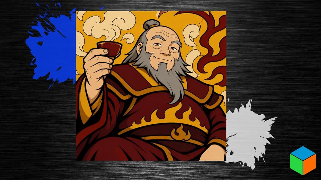Uncle Iroh, Tea in Hand — This Week's Poster by 3D Prints By Vic HueForge model: Uncle Iroh, Tea in Hand — This Week's Poster by 3D Prints By Vic
