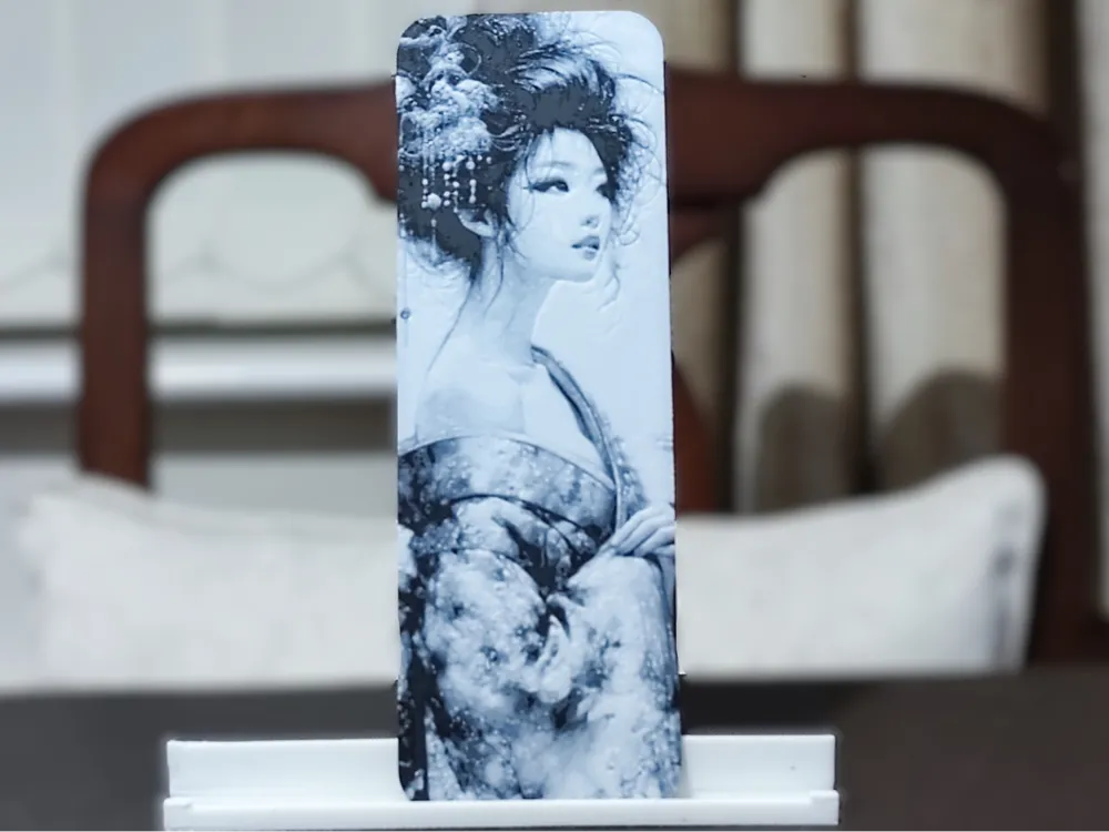 Geisha Bookmark - 2 Color by BoDad HueForge model: Geisha Bookmark - 2 Color by BoDad